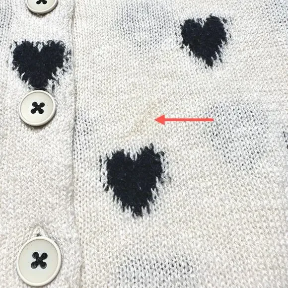 Moth Anthropologie | Women | Alpaca Wool Blend Heart Open Knit Cardigan | Medium - Picture 11 of 11